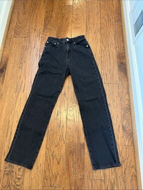 Madewell Women’s Black Curvy 90s Straight Jeans, Sz 26